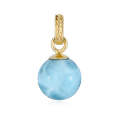 Zilveren hanger met een larimar