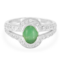 Zilveren ring met een keizerlijk chrysopraas