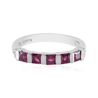 Zilveren ring met rhodolieten