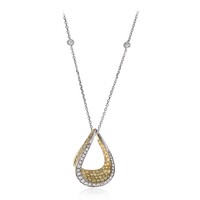 Gouden halsketting met gele S12 diamanten (CIRARI)