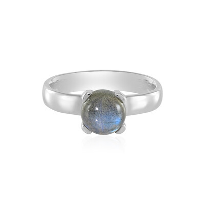 Zilveren ring met een Blauwe Minary Labradoriet (KM by Juwelo)