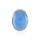 Zilveren hanger met een Blauwe chalcedoon (MONOSONO COLLECTION)