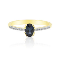 Gouden ring met een blauwe spinel