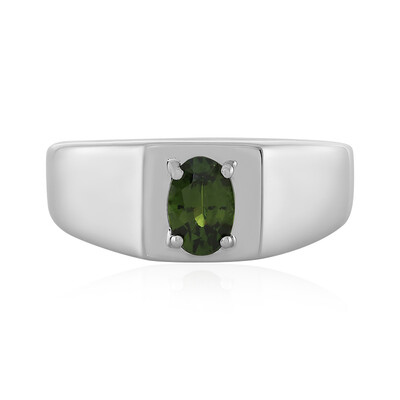 Zilveren ring met een Groene Ceylon Zirkoon