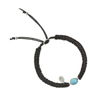 Zilveren armband met een larimar