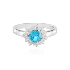 Zilveren ring met een Paraiba Topaas