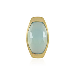 Zilveren hanger met een Aqua Chalcedoon