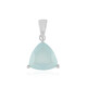 Zilveren hanger met een Aqua Chalcedoon