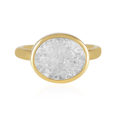 Zilveren ring met een witte topaas (MONOSONO COLLECTION)