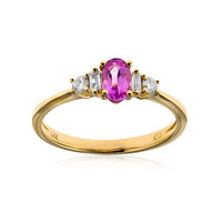 Gouden ring met een roze saffier (CIRARI)