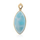 Gouden hanger met een larimar