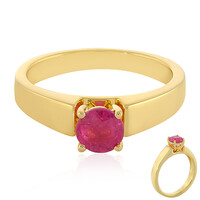 Zilveren ring met een Madagaskar Roze Saffier