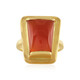 Zilveren ring met een Rode onyx (MONOSONO COLLECTION)