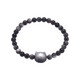 Armband met een Zilverglans obsidiaan