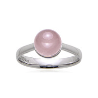 Zilveren ring met een rozen kwarts