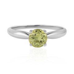 Zilveren ring met een Ouro Verde kwarts