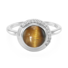 Zilveren ring met een tijgeroog