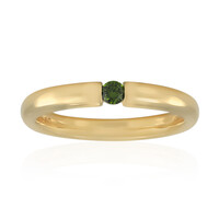 Gouden ring met een groene VS1 diamant