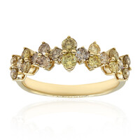 Gouden ring met SI2 Fancy Diamanten (CIRARI)