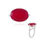 Zilveren ring met een roze chalcedon