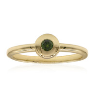 Gouden ring met een groene VS1 diamant