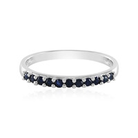 Zilveren ring met blauwe saffieren