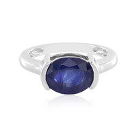 Zilveren ring met een Madagaskar Blauwe Saffier