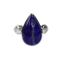 Zilveren ring met een lapis lazuli