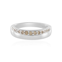 Zilveren ring met een I2 Champagne Diamant