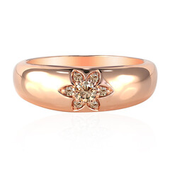 Gouden ring met een SI1 Argyle Rose De France Diamant