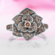 Gouden ring met een SI1 Argyle Rose De France Diamant (Annette)