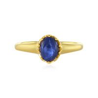 Zilveren ring met een blauwe ster saffier