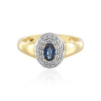 Zilveren ring met een blauwe saffier