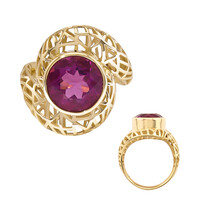 Gouden ring met een Roze Fluoriet (Ornaments by de Melo)