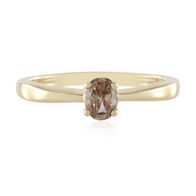 Gouden ring met een SI1 Chocolade Diamant (de Melo)