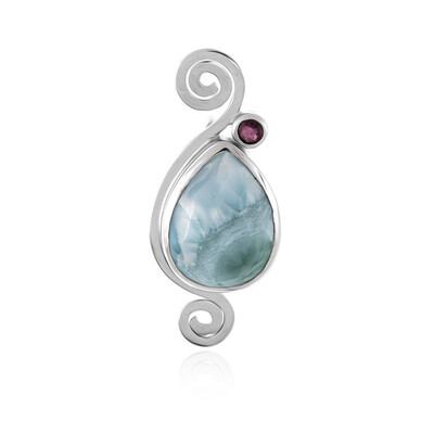 Zilveren hanger met een larimar