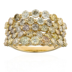 Gouden ring met SI2 Fancy Diamanten (CIRARI)