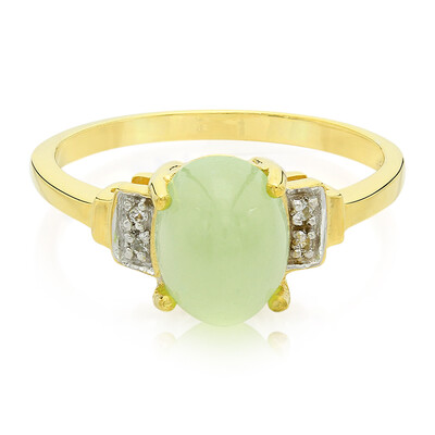 Zilveren ring met een keizerlijk chrysopraas