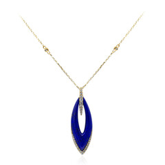 Gouden halsketting met een lapis lazuli (CIRARI)