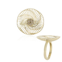 Gouden ring met I2 Champagne Diamanten (Ornaments by de Melo)