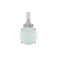 Zilveren hanger met een Aqua Chalcedoon