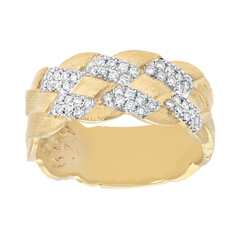 Gouden ring met SI2 (H) Diamanten