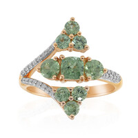 Gouden ring met een Madagaskar Demantoid (John Ferry)