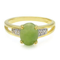 Zilveren ring met een keizerlijk chrysopraas