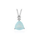 Zilveren hanger met een Aqua Chalcedoon