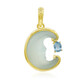 Gouden hanger met een Blauwe chalcedoon (Glenn Lehrer)