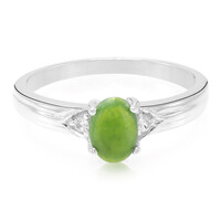 Zilveren ring met een keizerlijk chrysopraas