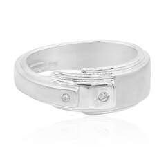 Zilveren ring met een I1 (G) Diamant