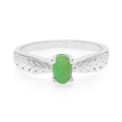 Zilveren ring met een keizerlijk chrysopraas