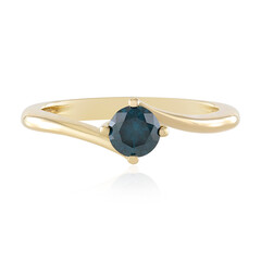 Gouden ring met een I2 Blauwe Diamant